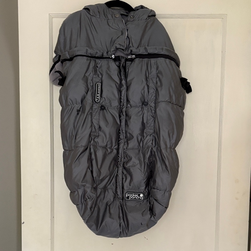 7 A.M. Enfant Gray Puffer Baby Bunting